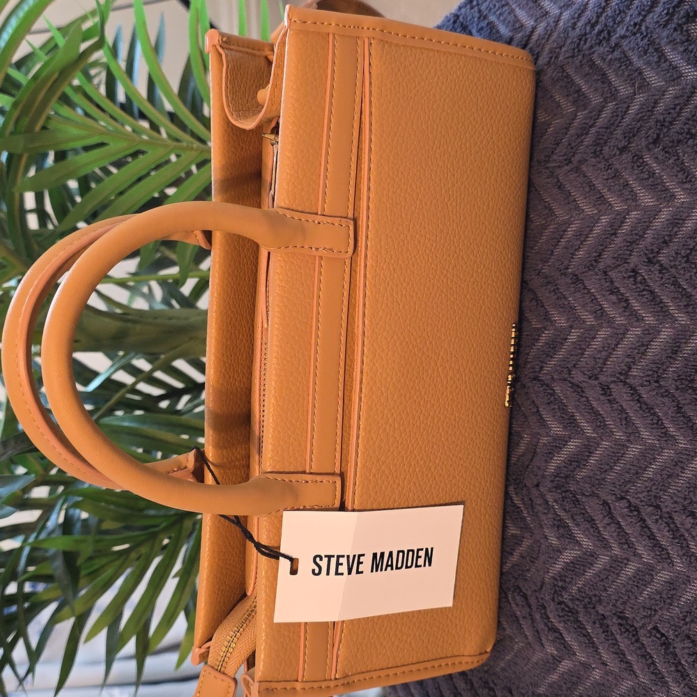 Steve Madden Tan Leather Satchel - Picture 6 of 10